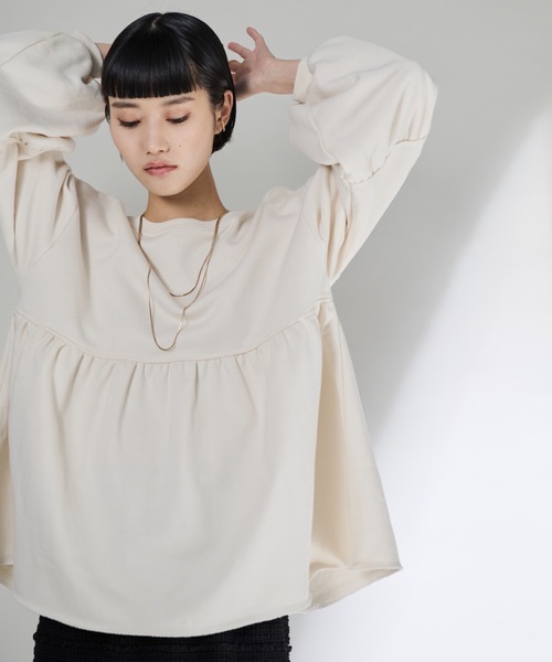 Shelly island（シェリーアイランド）の「ペプラムスウェット（スウェット・レディース・ホワイト/ブラック/ホワイト系その他/ブラック系その他・FREE）」の22枚目の写真