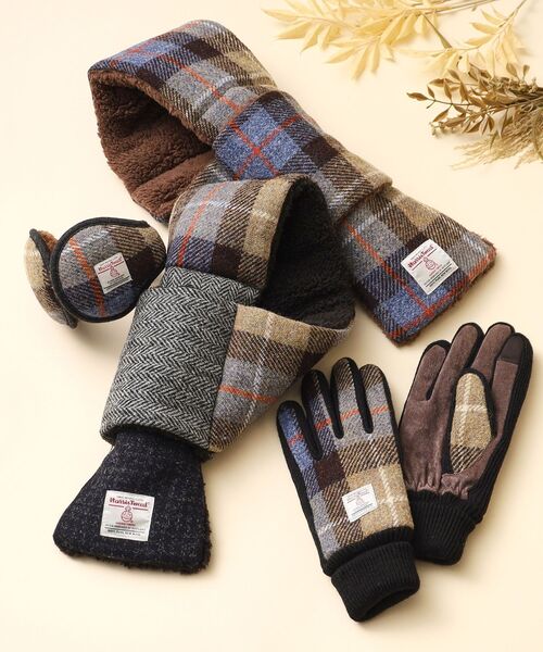 HARRIS TWEED（ハリスツイード）の「◆【HARRIS TWEED／ハリスツイード】スマホ操作対応グローブ（手袋・メンズ・ブラック/ベージュ系1/ブラック系5・00）」の6枚目の写真