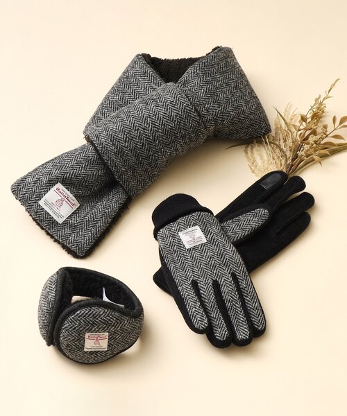 HARRIS TWEED（ハリスツイード）の「◆【HARRIS TWEED／ハリスツイード】スマホ操作対応グローブ（手袋・メンズ・ブラック/ベージュ系1/ブラック系5・00）」の5枚目の写真