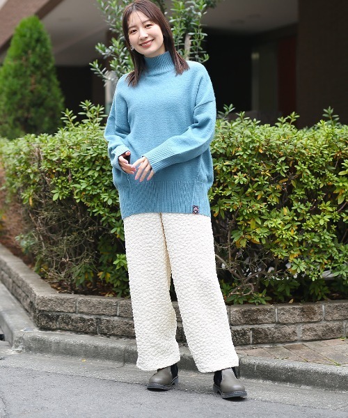 チチカカ(チチカカ)の「ポコポコファブリックパンツ(その他パンツ・レディース・グリーン/オフホワイト/ブラック・FREE)」の4枚目の写真