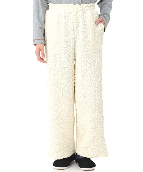 チチカカ(チチカカ)の「ポコポコファブリックパンツ(その他パンツ・レディース・グリーン/オフホワイト/ブラック・FREE)」の8枚目の写真