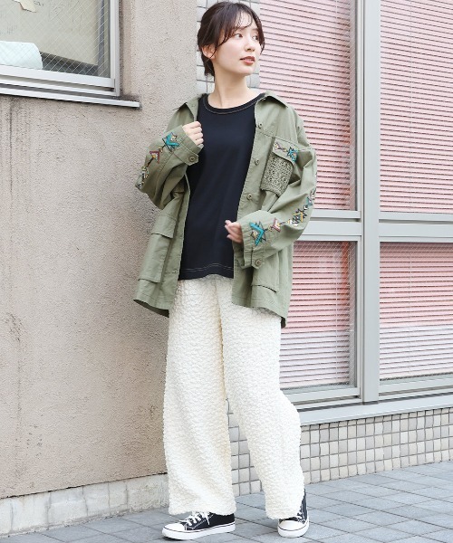 チチカカ(チチカカ)の「ポコポコファブリックパンツ(その他パンツ・レディース・グリーン/オフホワイト/ブラック・FREE)」の22枚目の写真