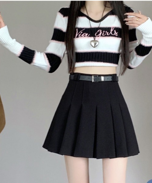 FREE STYLISTS(フリー スタイリスト)の「YUGA_YGMC ベルト付きプリーツミニスカート(スカート・レディース・グレー/ブラック・XL/M/S/L)」の16枚目の写真