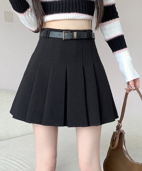 FREE STYLISTS(フリー スタイリスト)の「YUGA_YGMC ベルト付きプリーツミニスカート(スカート・レディース・グレー/ブラック・XL/M/S/L)」の20枚目の写真
