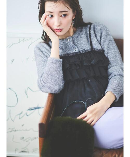 Te chichi（テチチ）の「ラメシャギークルーネックカーディガン（カーディガン/ボレロ・レディース・ブロンズ/シルバー/ゴールド・F）」の4枚目の写真