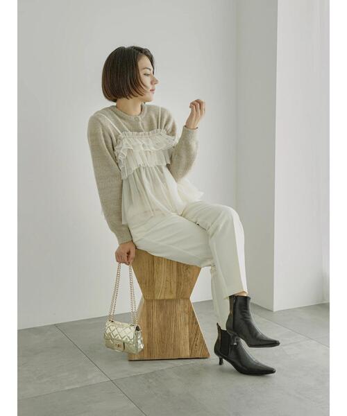 Te chichi（テチチ）の「ラメシャギークルーネックカーディガン（カーディガン/ボレロ・レディース・ブロンズ/シルバー/ゴールド・F）」の5枚目の写真