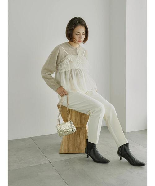 Te chichi（テチチ）の「ラメシャギークルーネックカーディガン（カーディガン/ボレロ・レディース・ブロンズ/シルバー/ゴールド・F）」の6枚目の写真