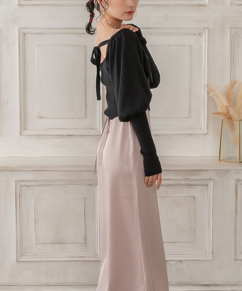 etre loin（エトルワン）の「リボンニットトップス（ニット/セーター・レディース・アイボリー/ブラック/ピンク・F）」の21枚目の写真