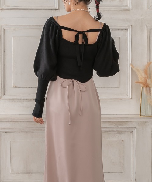 etre loin（エトルワン）の「リボンニットトップス（ニット/セーター・レディース・アイボリー/ブラック/ピンク・F）」の14枚目の写真