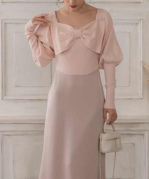 etre loin（エトルワン）の「リボンニットトップス（ニット/セーター・レディース・アイボリー/ブラック/ピンク・F）」の22枚目の写真