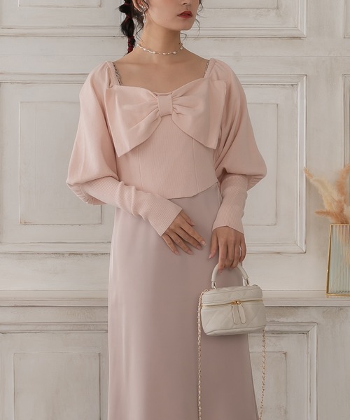 etre loin（エトルワン）の「リボンニットトップス（ニット/セーター・レディース・アイボリー/ブラック/ピンク・F）」の15枚目の写真