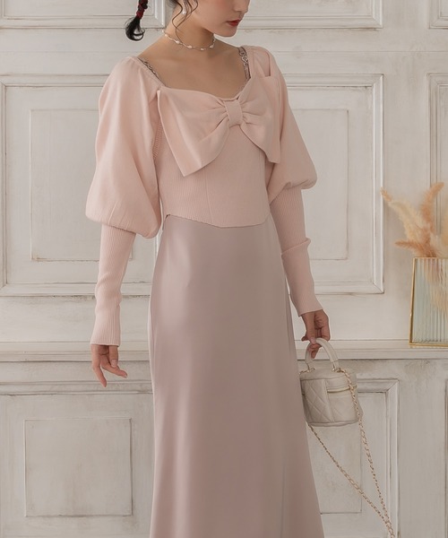 etre loin（エトルワン）の「リボンニットトップス（ニット/セーター・レディース・アイボリー/ブラック/ピンク・F）」の13枚目の写真