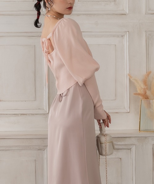 etre loin（エトルワン）の「リボンニットトップス（ニット/セーター・レディース・アイボリー/ブラック/ピンク・F）」の20枚目の写真