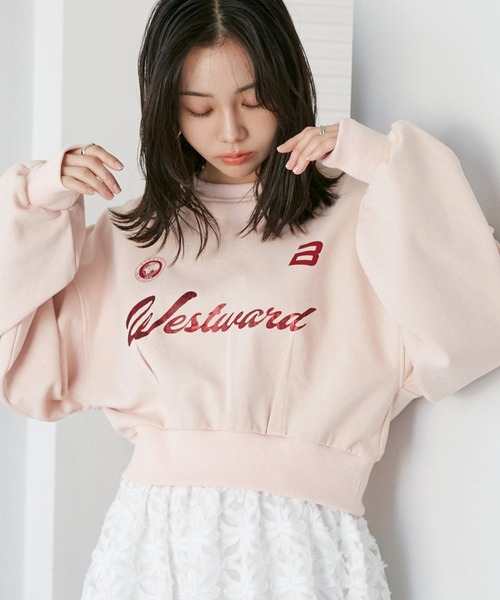 VIS（ビス）の「箔ロゴスウェットプルオーバー（スウェット・レディース・ホワイト系その他5/ライトグレー/ピンク系その他2・FREE）」の3枚目の写真