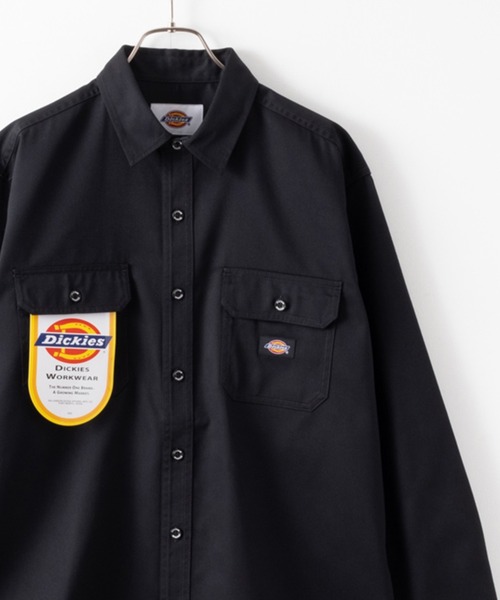 Dickies(ディッキーズ)の「Dickies 別注ツイルワークシャツ(シャツ/ブラウス・メンズ・ブラック/ベージュ・M/XXL/L/S/XL)」の2枚目の写真