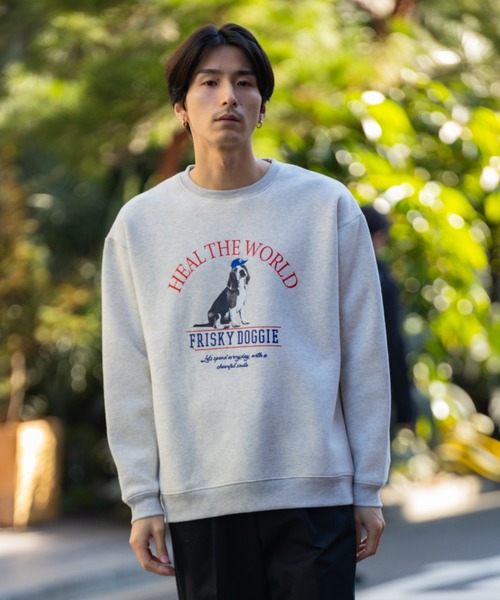 Mac-House（マックハウス）の「アニマルフォトプリントスウェットプルオーバー（スウェット・メンズ・チャコールグレー/オートミール/グリーン/ネイビー・M/XL/L）」の18枚目の写真