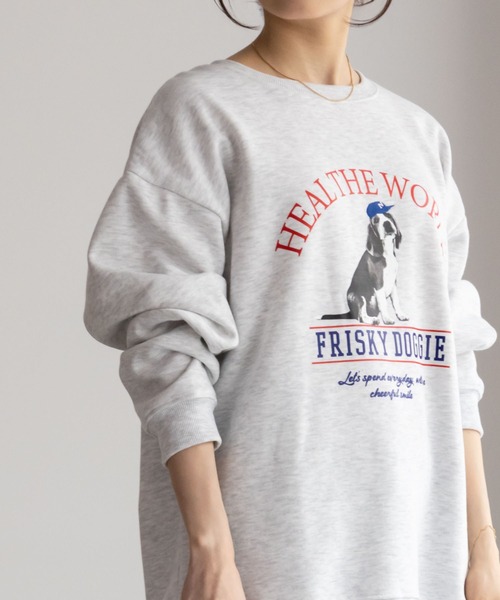 Mac-House（マックハウス）の「アニマルフォトプリントスウェットプルオーバー（スウェット・メンズ・チャコールグレー/オートミール/グリーン/ネイビー・M/XL/L）」の21枚目の写真