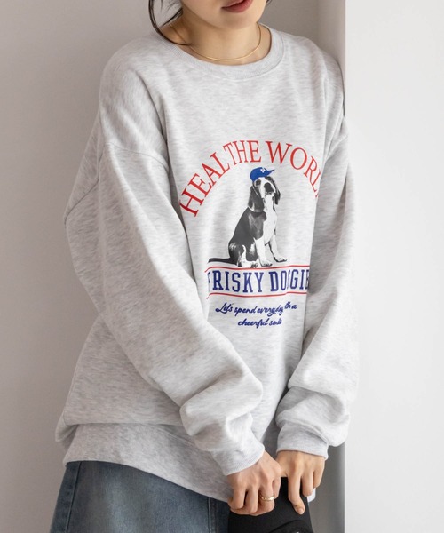 Mac-House（マックハウス）の「アニマルフォトプリントスウェットプルオーバー（スウェット・メンズ・チャコールグレー/オートミール/グリーン/ネイビー・M/XL/L）」の22枚目の写真