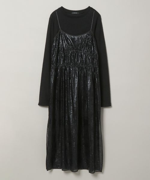 JEANASIS（ジーナシス）の「ハクプリントシアーキャミ2P/100814（ワンピース・レディース・ブラック系その他/シルバー系その他・FREE）」の8枚目の写真