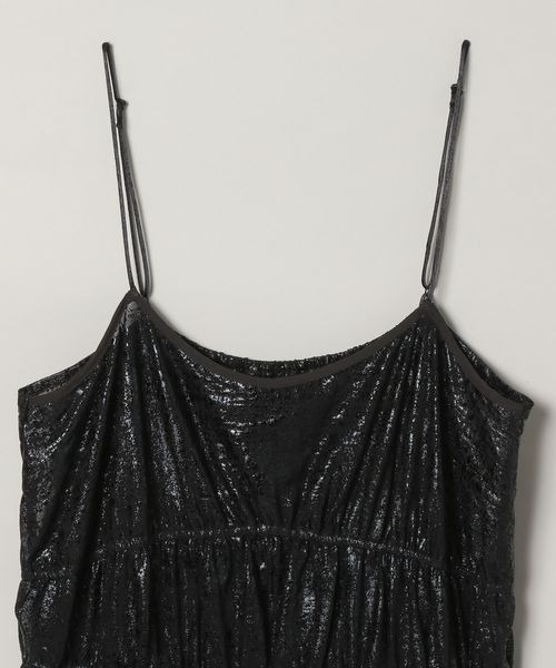 JEANASIS（ジーナシス）の「ハクプリントシアーキャミ2P/100814（ワンピース・レディース・ブラック系その他/シルバー系その他・FREE）」の12枚目の写真