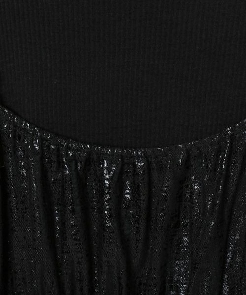 JEANASIS（ジーナシス）の「ハクプリントシアーキャミ2P/100814（ワンピース・レディース・ブラック系その他/シルバー系その他・FREE）」の3枚目の写真