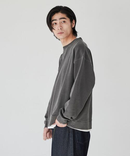 coen（コーエン）の「ヴィンテージライクピグメント裏毛スウェット（スウェット・メンズ・ライトブルー/ダークグレー/クリーム・S/M/L/XL）」の7枚目の写真