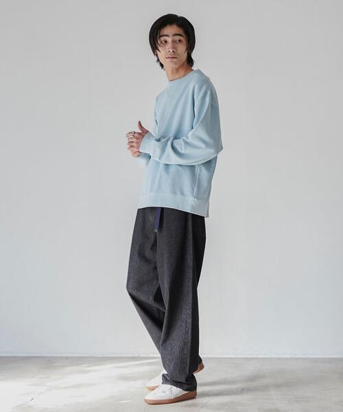 coen（コーエン）の「ヴィンテージライクピグメント裏毛スウェット（スウェット・メンズ・ライトブルー/ダークグレー/クリーム・S/M/L/XL）」の18枚目の写真