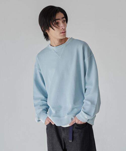 coen（コーエン）の「ヴィンテージライクピグメント裏毛スウェット（スウェット・メンズ・ライトブルー/ダークグレー/クリーム・S/M/L/XL）」の19枚目の写真