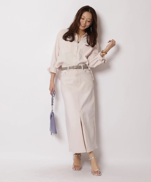 クロップドデニムシャツ（シャツ/ブラウス）｜JUSGLITTY（ジャス