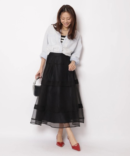 クロップドデニムシャツ（シャツ/ブラウス）｜JUSGLITTY（ジャス