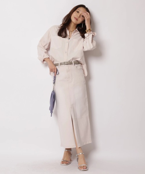 クロップドデニムシャツ（シャツ/ブラウス）｜JUSGLITTY（ジャス