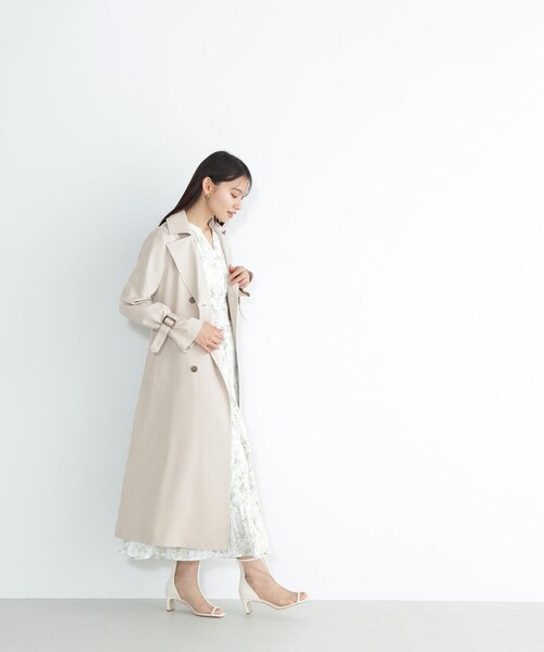 NATURAL BEAUTY BASIC（ナチュラルビューティーベーシック）の「◇クリアツイルレディトレンチ（トレンチコート・レディース・ベージュ/イエロー/グレイッシュベージュ・SMALL/MEDIUM）」の8枚目の写真