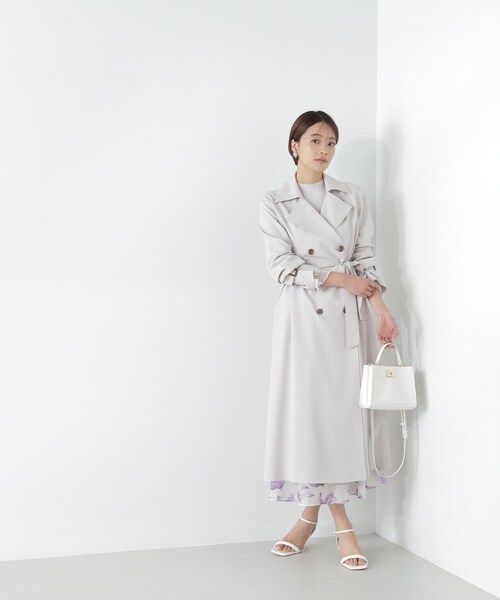 NATURAL BEAUTY BASIC（ナチュラルビューティーベーシック）の「◇クリアツイルレディトレンチ（トレンチコート・レディース・ベージュ/イエロー/グレイッシュベージュ・SMALL/MEDIUM）」の17枚目の写真