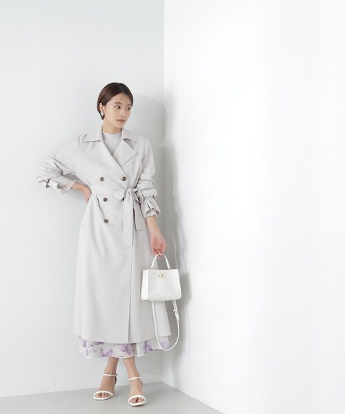 NATURAL BEAUTY BASIC（ナチュラルビューティーベーシック）の「◇クリアツイルレディトレンチ（トレンチコート・レディース・ベージュ/イエロー/グレイッシュベージュ・SMALL/MEDIUM）」の18枚目の写真