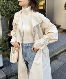 one after another NICE CLAUP | 【ZOZOTOWN限定商品】スタンドカラースプリングロングコート(トレンチコート)