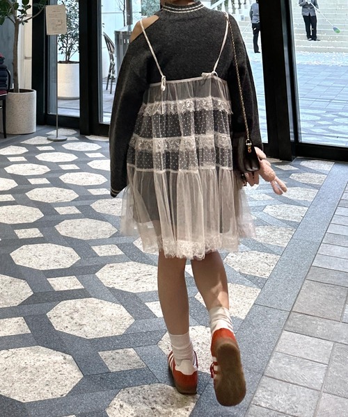 ワンピース LOOKAST ALICE SEE THROUGH ONEPIECE_2colors LOOKAST】 ALICE SEE THROUGH ONEPIECE 2color ワンピース