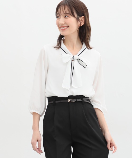 7分袖ボウタイブラウス（シャツ/ブラウス）｜Honeys（ハニーズ）の
