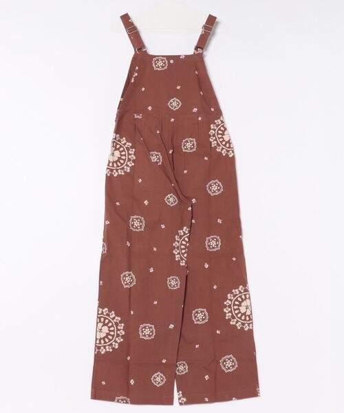 ROXY(ロキシー)の「SWEET NOTE PRINTED/ロキシーマルチフラワーパターンワイドフィットサロペット(サロペット/オーバーオール・レディース・ブラウン・LARGE/MEDIUM/SMALL)」の2枚目の写真