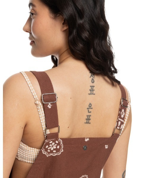 ROXY(ロキシー)の「SWEET NOTE PRINTED/ロキシーマルチフラワーパターンワイドフィットサロペット(サロペット/オーバーオール・レディース・ブラウン・LARGE/MEDIUM/SMALL)」の13枚目の写真