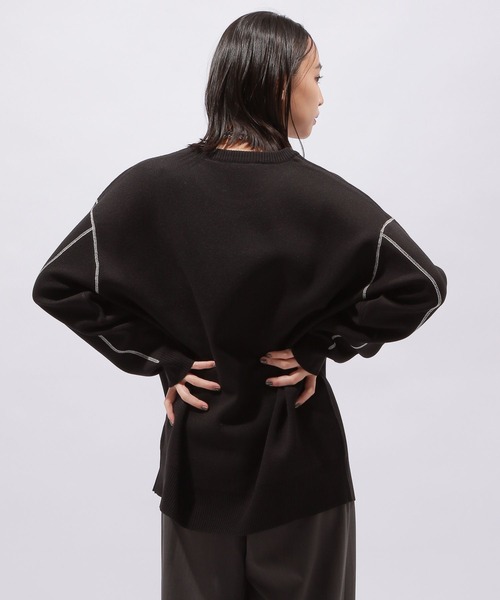 PAGEBOY(ページボーイ)の「ルーズスウェットニット/WEB限定カラーあり(ニット/セーター・レディース・オフホワイト/グレー/ブルー/オレンジ系その他/ブラック・FREE)」の19枚目の写真