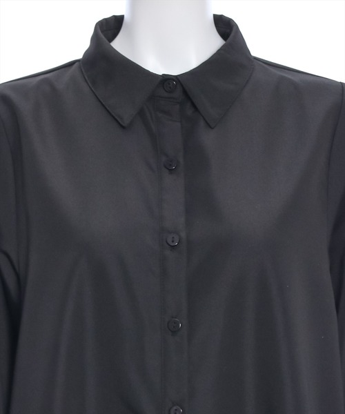 clear（クリア）の「裾アシメフリルシャツワンピース（シャツ