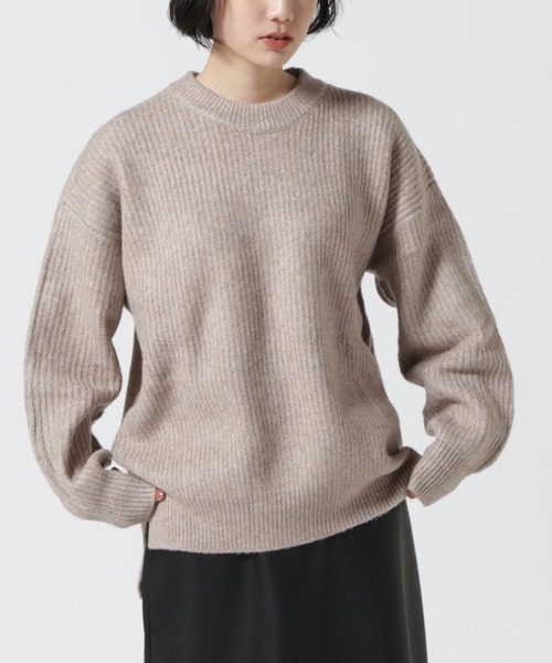 DETAILS(ディテールズ)の「DETAILS/ディテイルズ/畔プルオーバー(ニット/セーター・レディース・ベージュ/チャコールグレー・F)」の2枚目の写真