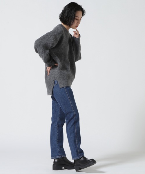 DETAILS(ディテールズ)の「DETAILS/ディテイルズ/畔プルオーバー(ニット/セーター・レディース・ベージュ/チャコールグレー・F)」の4枚目の写真