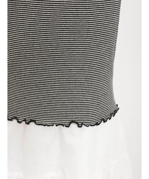 Samansa Mos2(サマンサ モスモス)の「ボーダーテレコスタンドネックカットソー(Tシャツ/カットソー・レディース・パープル/グリーン/ブラウン/ブラック・F)」の17枚目の写真