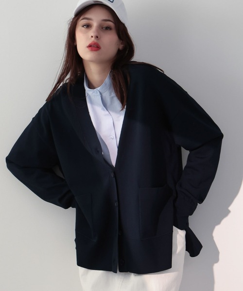 saloon（サルーン）の「SALOON(サルーン)/Vネックポケットカーデ（カーディガン/ボレロ・レディース・ライトベージュ/オレンジ/ネイビー・FREE）」の12枚目の写真