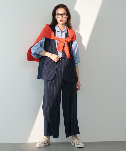 saloon（サルーン）の「SALOON(サルーン)/Vネックポケットカーデ（カーディガン/ボレロ・レディース・ライトベージュ/オレンジ/ネイビー・FREE）」の17枚目の写真