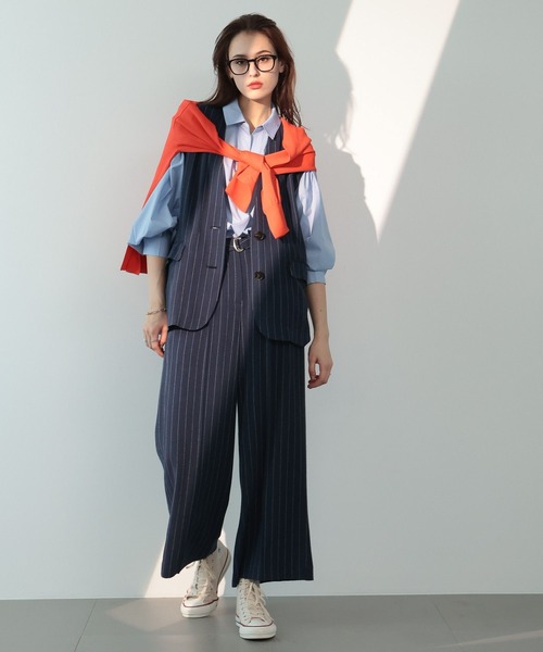 saloon（サルーン）の「SALOON(サルーン)/Vネックポケットカーデ（カーディガン/ボレロ・レディース・ライトベージュ/オレンジ/ネイビー・FREE）」の19枚目の写真