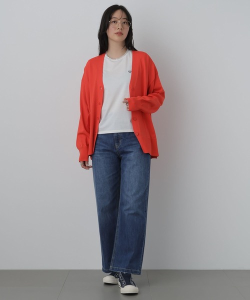 saloon（サルーン）の「SALOON(サルーン)/Vネックポケットカーデ（カーディガン/ボレロ・レディース・ライトベージュ/オレンジ/ネイビー・FREE）」の21枚目の写真