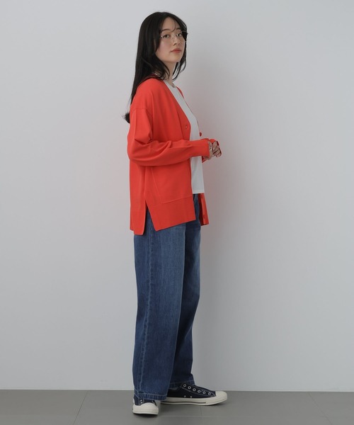 saloon（サルーン）の「SALOON(サルーン)/Vネックポケットカーデ（カーディガン/ボレロ・レディース・ライトベージュ/オレンジ/ネイビー・FREE）」の22枚目の写真