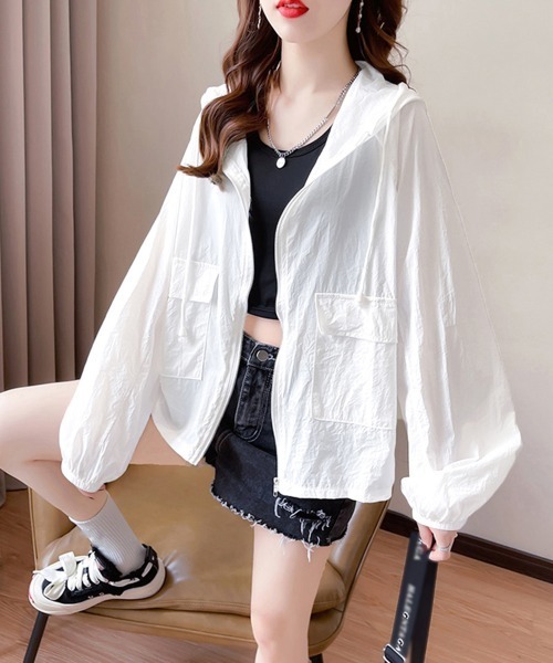 Miniministore(ミニミニストア)の「軽アウター レディース 薄手ブルゾン 夏(カーディガン/ボレロ・レディース・ホワイト/グレー・FREE)」の11枚目の写真